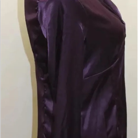 Zara Basic Women Long Sleeve Purple Blouse Shirt Top M - Picture 7 of 7